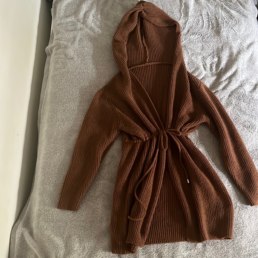 Light brown cardigan hoodie